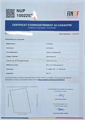 PARCELLE À VENDRE – AGLA AKPLOMEY